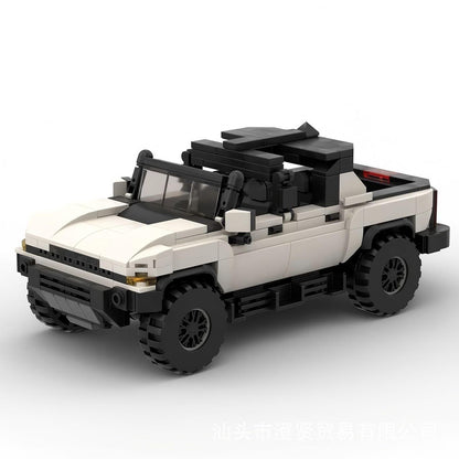 Electric Off-Road 4x4 EV Pickup Truck Building Kit | LEGO-Compatible MOC - 1