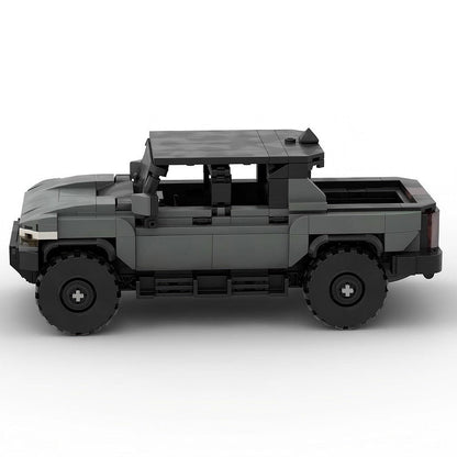Electric Off-Road Pickup Truck MOC Building Kit | Hard Top Vehicle Model - 4