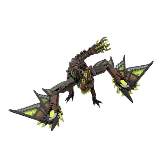 Electric Wyvern Dragon Building Kit | LEGO-Compatible MOC - 1
