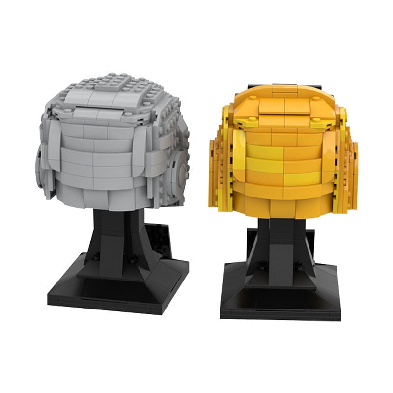 Electronic Music Robot Helmet MOC Futuristic Display Building Kit - 1