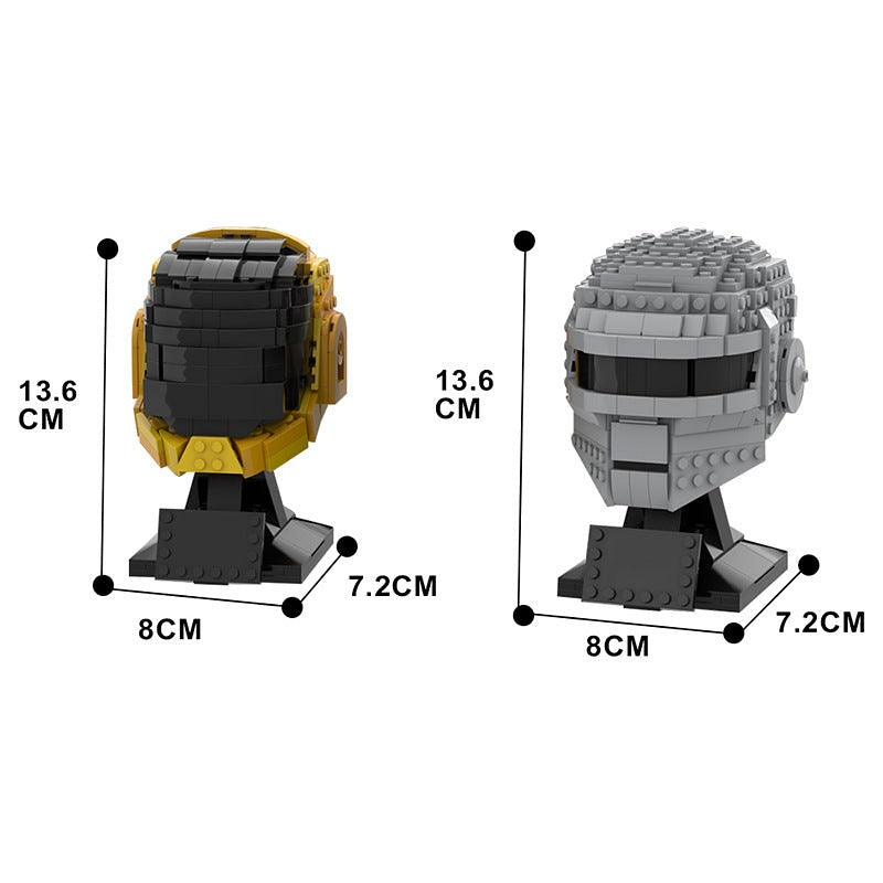 Electronic Music Robot Helmet MOC Futuristic Display Building Kit - 3
