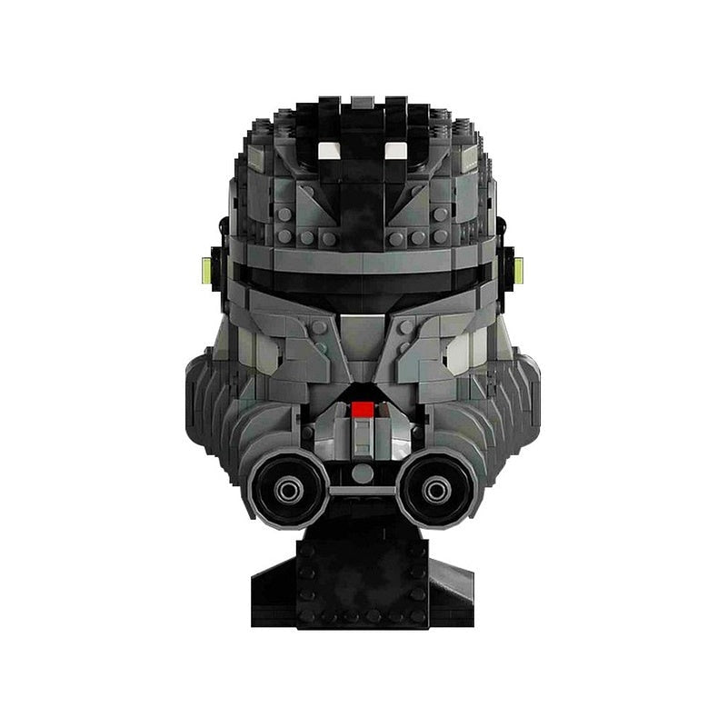 Elite Sci-Fi Commando Helmet MOC Character Display Building Kit - 2