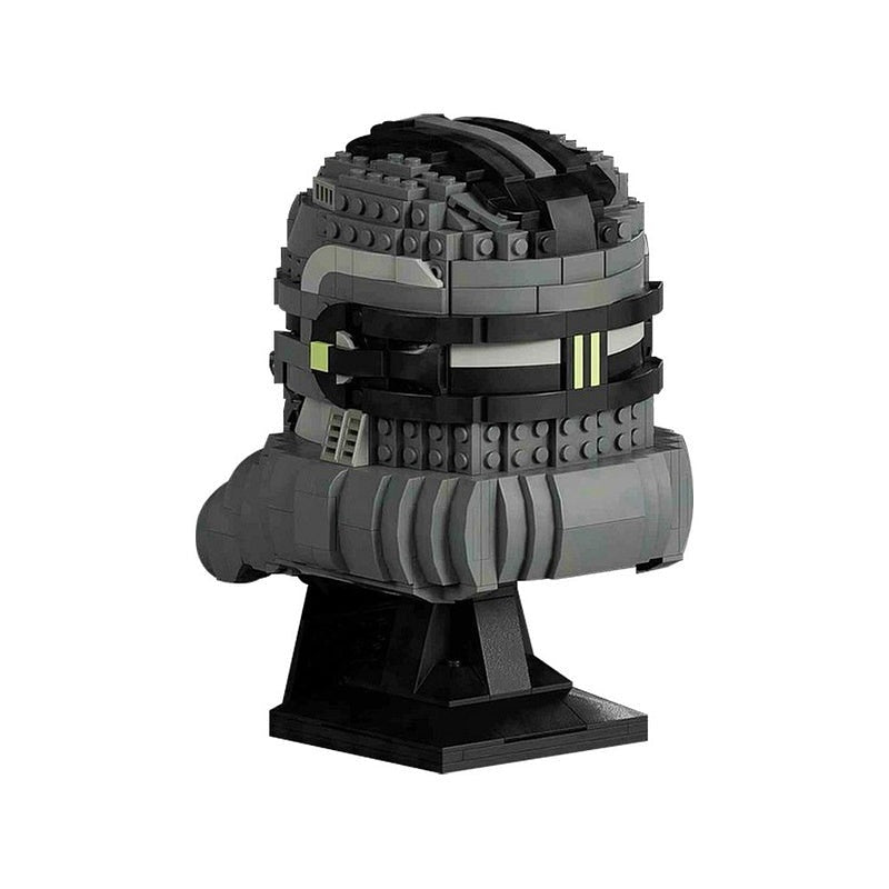 Elite Sci-Fi Commando Helmet MOC Character Display Building Kit - 3