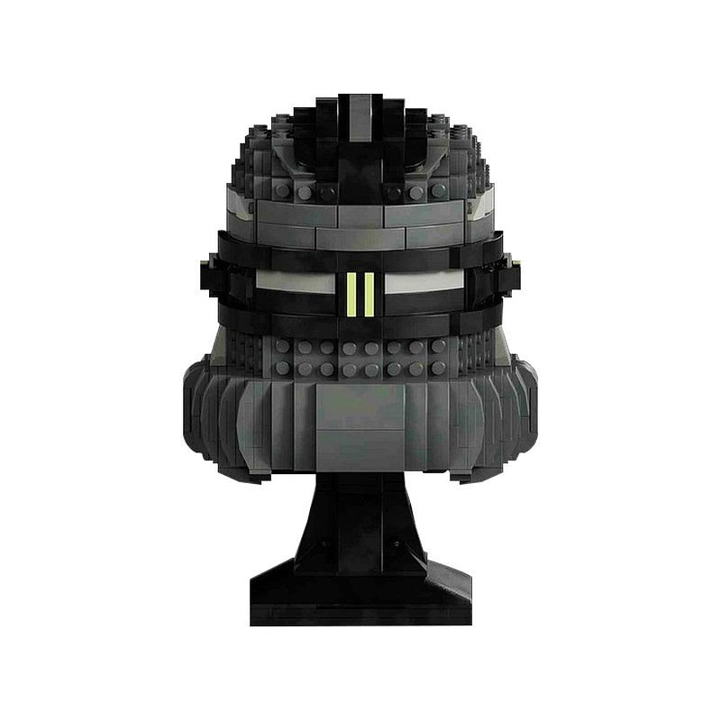 Elite Sci-Fi Commando Helmet MOC Character Display Building Kit - 6