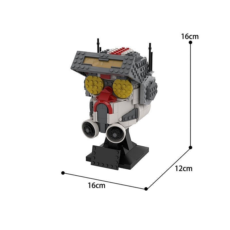 Elite Tech Specialist Helmet MOC Building Kit Futuristic Display Model - 3