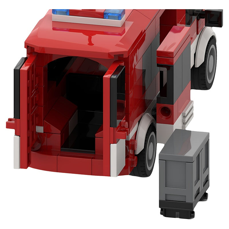 ELW 1 Fire Command Van MOC Building Kit with Detailed Interior - 3