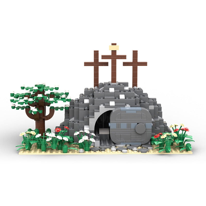 Empty Tomb MOC Building Kit | Ancient Resurrection Scene Model - 1