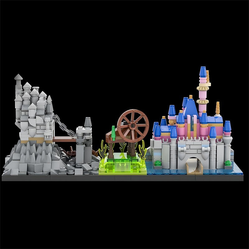 Enchanted Castle Skyline MOC Building Kit | Fantasy Architecture Model - 1