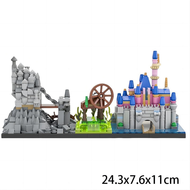 Enchanted Castle Skyline MOC Building Kit | Fantasy Architecture Model - 2