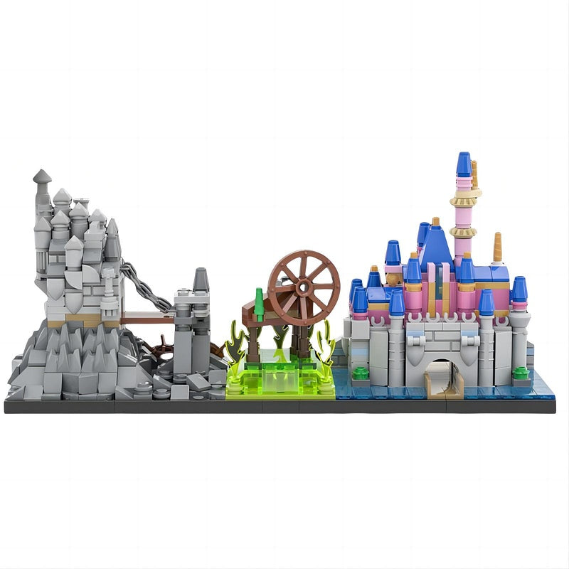 Enchanted Castle Skyline MOC Building Kit | Fantasy Architecture Model - 3