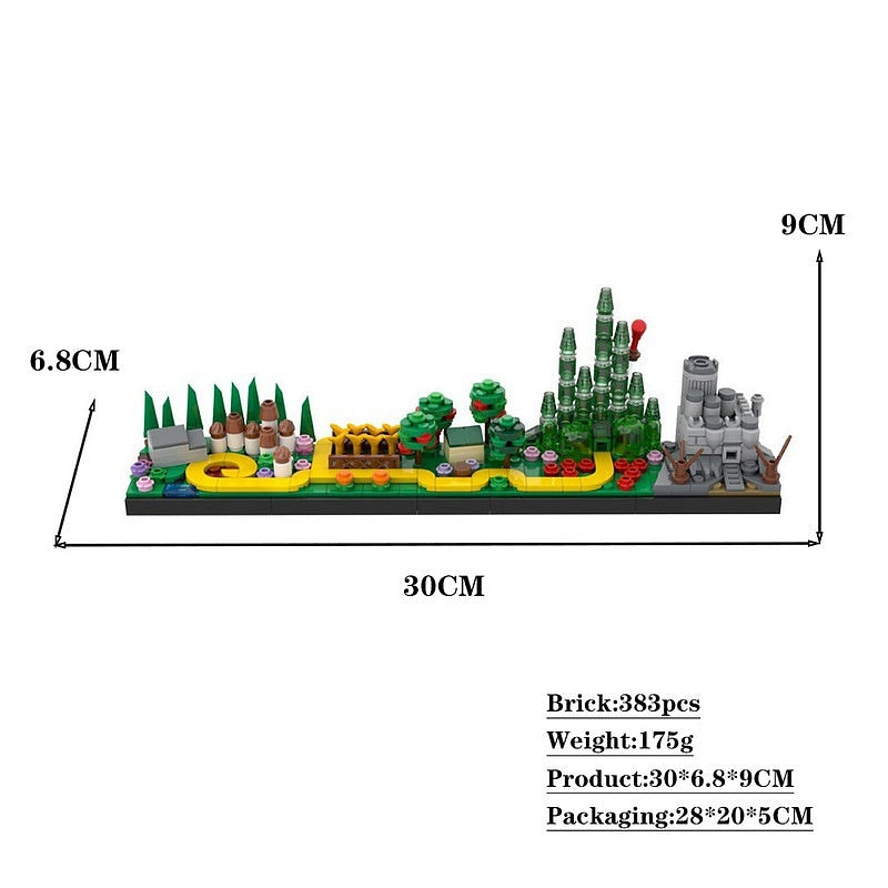 Enchanted Fantasy Skyline MOC Yellow Brick Road Adventure Building Kit - 2