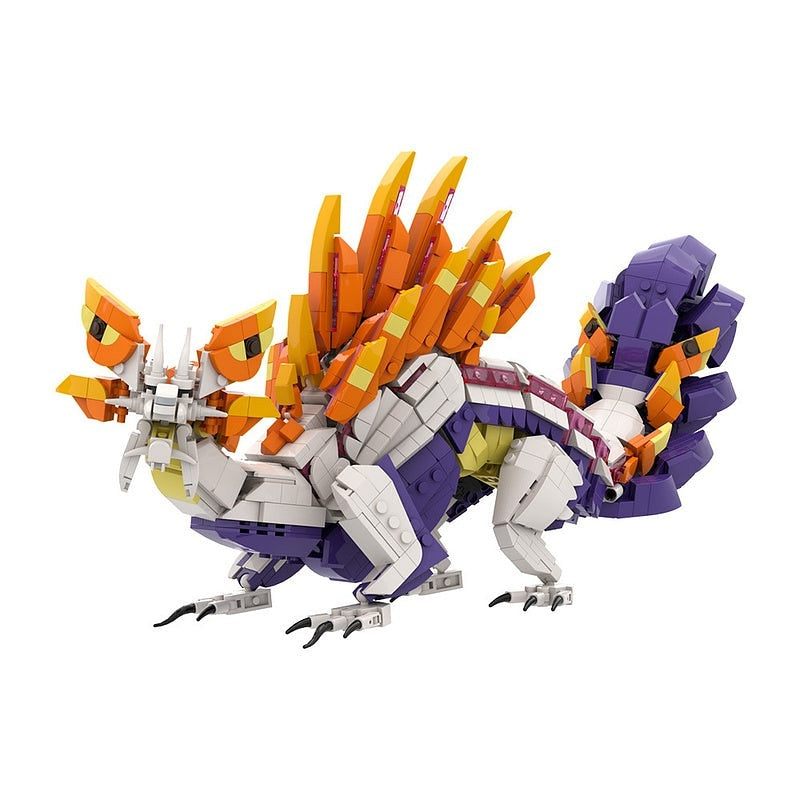 Enraged Water Serpent MOC Building Kit | Fantasy Monster Creature - 3