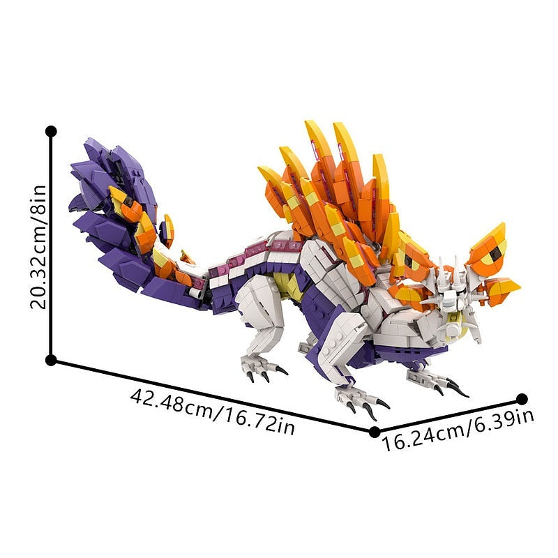 Enraged Water Serpent MOC Building Kit | Fantasy Monster Creature - 4
