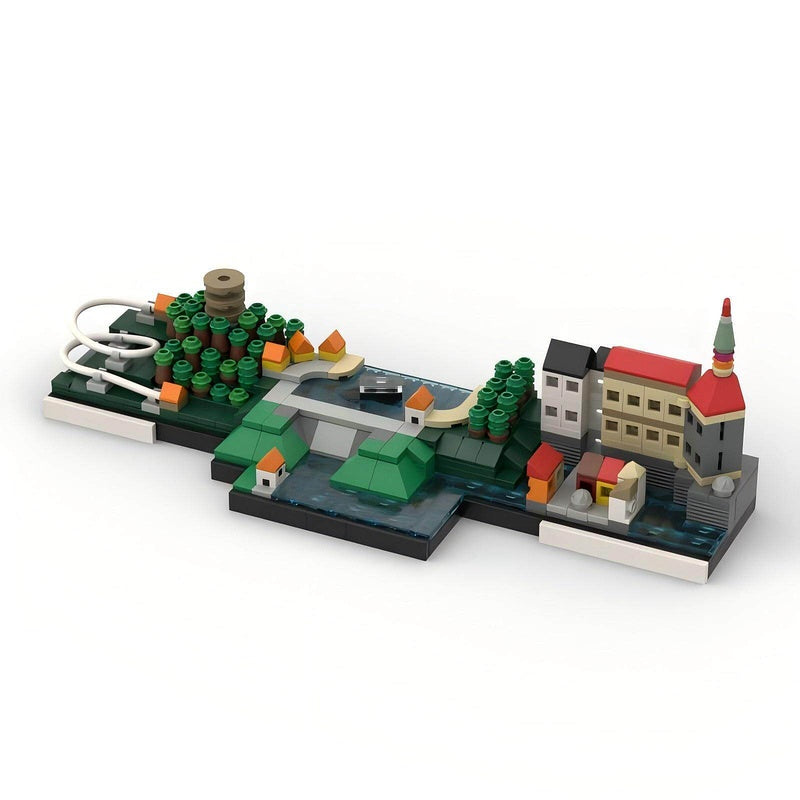 Český Krumlov Skyline Building Kit | LEGO-Compatible MOC - 4