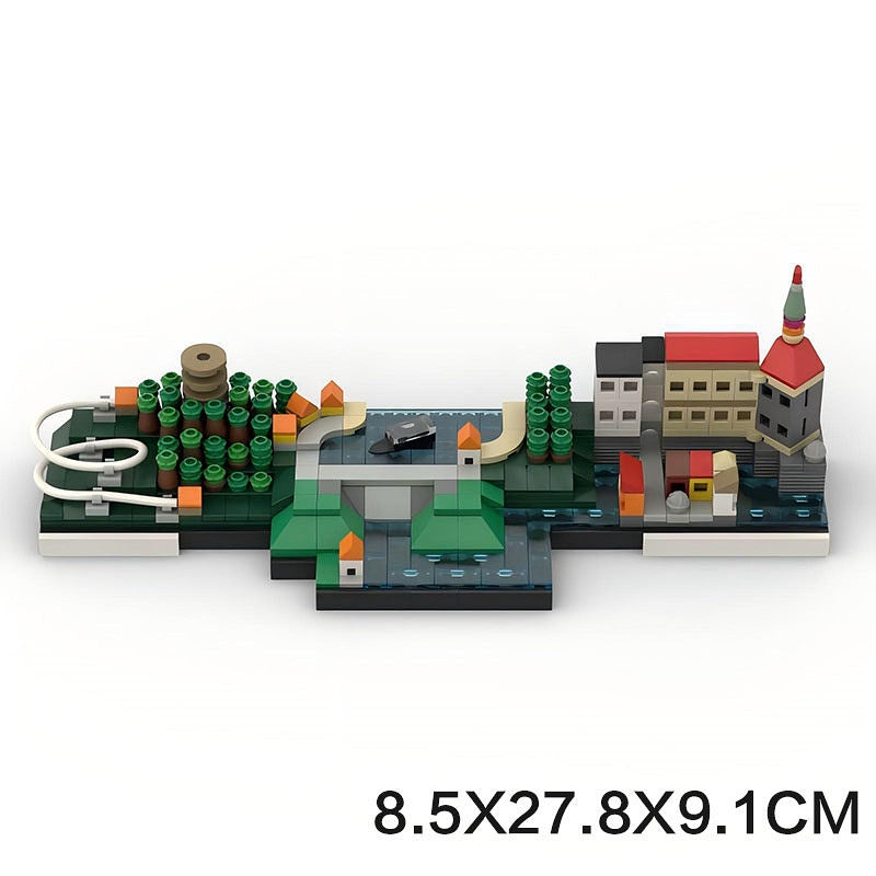Český Krumlov Skyline Building Kit | LEGO-Compatible MOC - 5