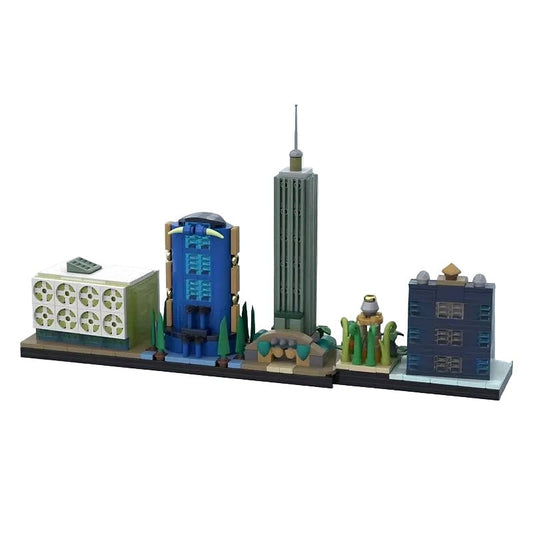 Eu-topos Futuristic Skyline MOC Architecture Building Kit - 1