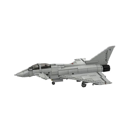 Eurofighter Typhoon Fighter Jet Building Kit | LEGO-Compatible MOC - 1