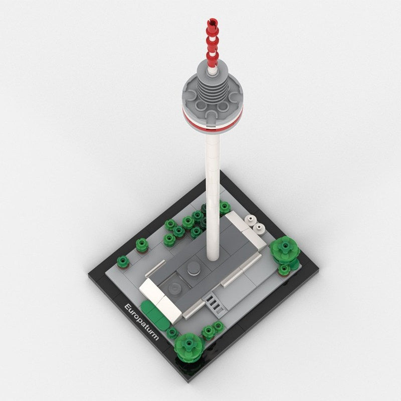 Europaturm Frankfurt Telecom Tower Building Kit | 1:1270 Scale LEGO-Compatible MOC - 2