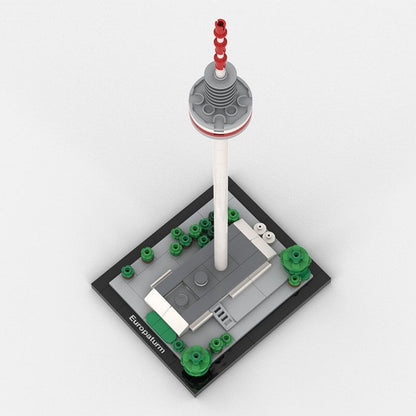 Europaturm Frankfurt Tower MOC Architecture Building Kit 1:1270 Scale - 2