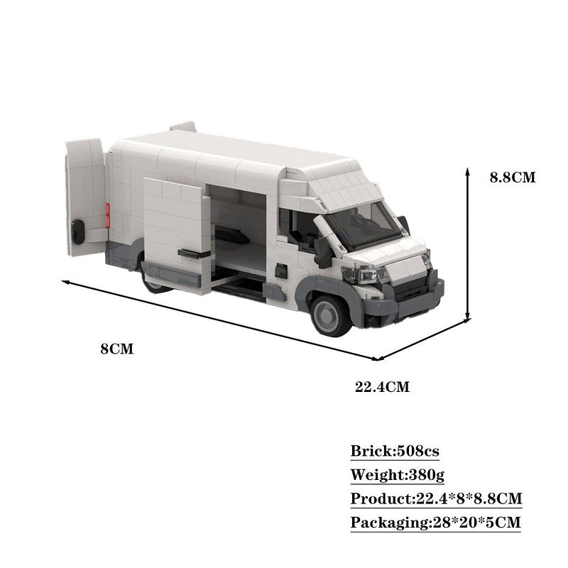 European Jumbo Cargo Van MOC Vehicle Building Kit - 4