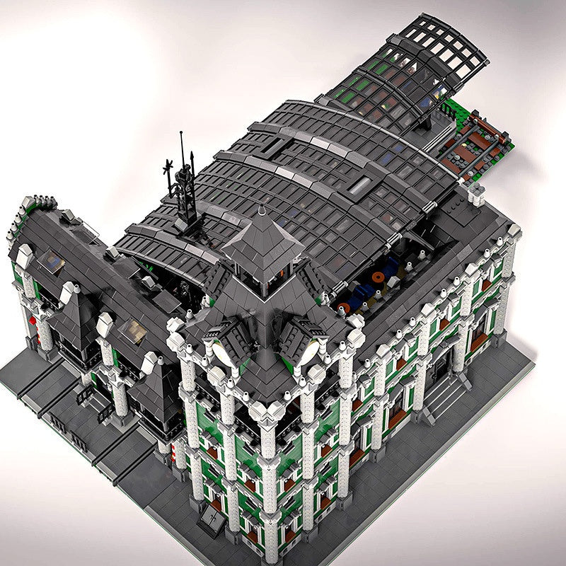 European Modular Train Station Building Kit | LEGO-Compatible MOC - 1