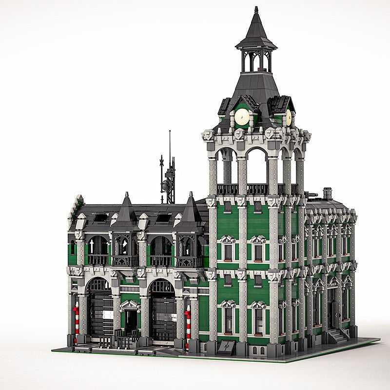 European Modular Train Station MOC Building Kit | Railway Architecture Model - 1