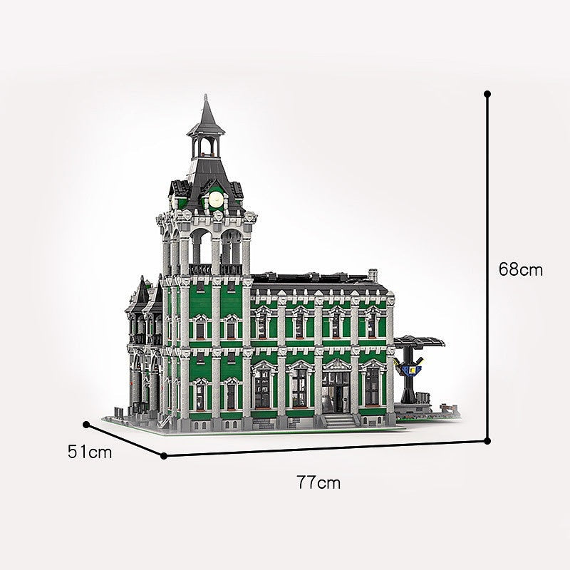European Modular Train Station MOC Building Kit | Railway Architecture Model - 3