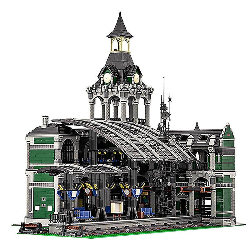European Modular Train Station MOC Building Kit | Railway Architecture Model - 6
