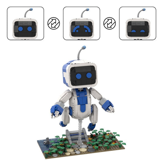 Expressive Blue-Eyed Robot MOC Building Kit - 1