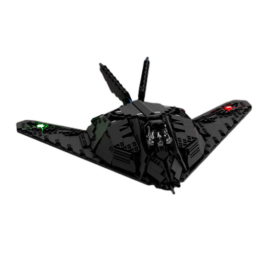 F-117 Nighthawk Stealth Aircraft Building Kit | LEGO-Compatible MOC - 1