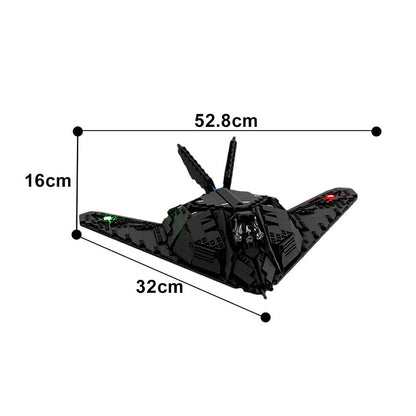 F-117 Nighthawk Stealth Aircraft MOC Building Kit - 3