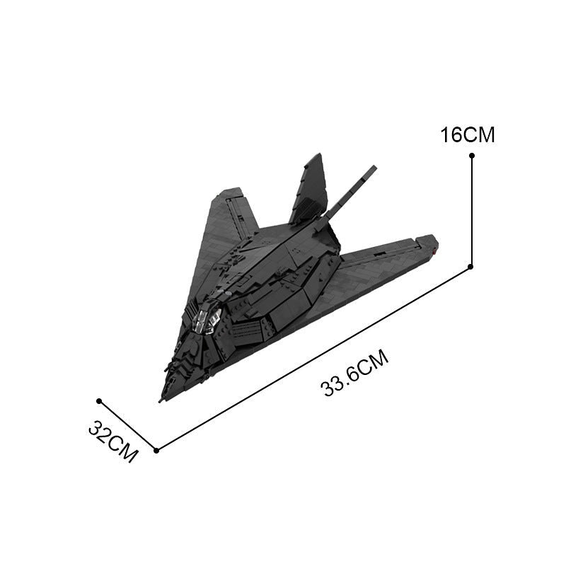 F-117 Nighthawk Stealth Aircraft MOC Building Kit - 3