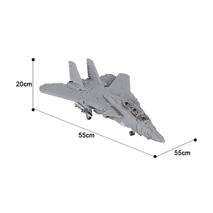 F-14 Fighter Aircraft MOC Building Kit | Large Scale Aviation Model - 4