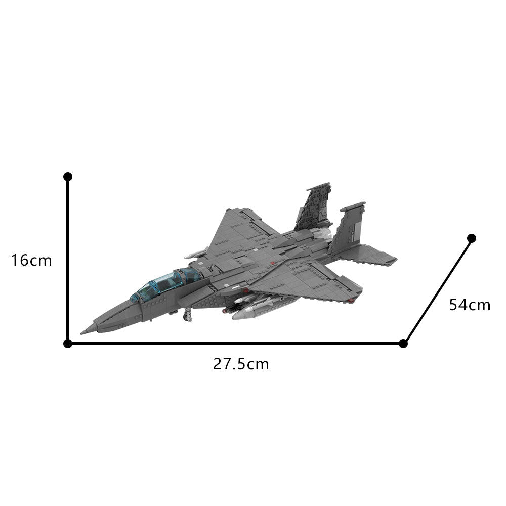 F-15 E Strike Eagle Fighter Building Kit | 1:34 Scale | Compatible MOC - 4