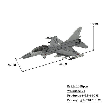 F-16 Fighting Falcon MOC Building Kit - 1:35 Scale Advanced Aviation Model - 2