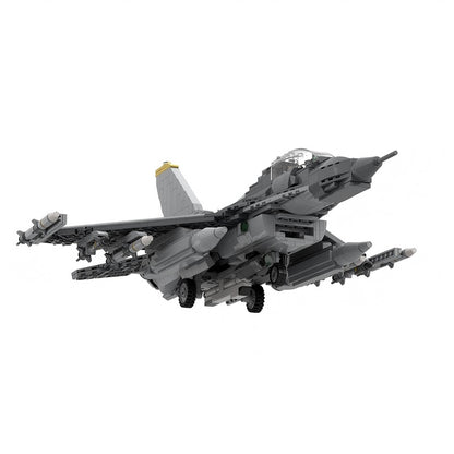 F-16C Block 70+ Fighter Jet MOC Building Kit | Military Aircraft Model - 5