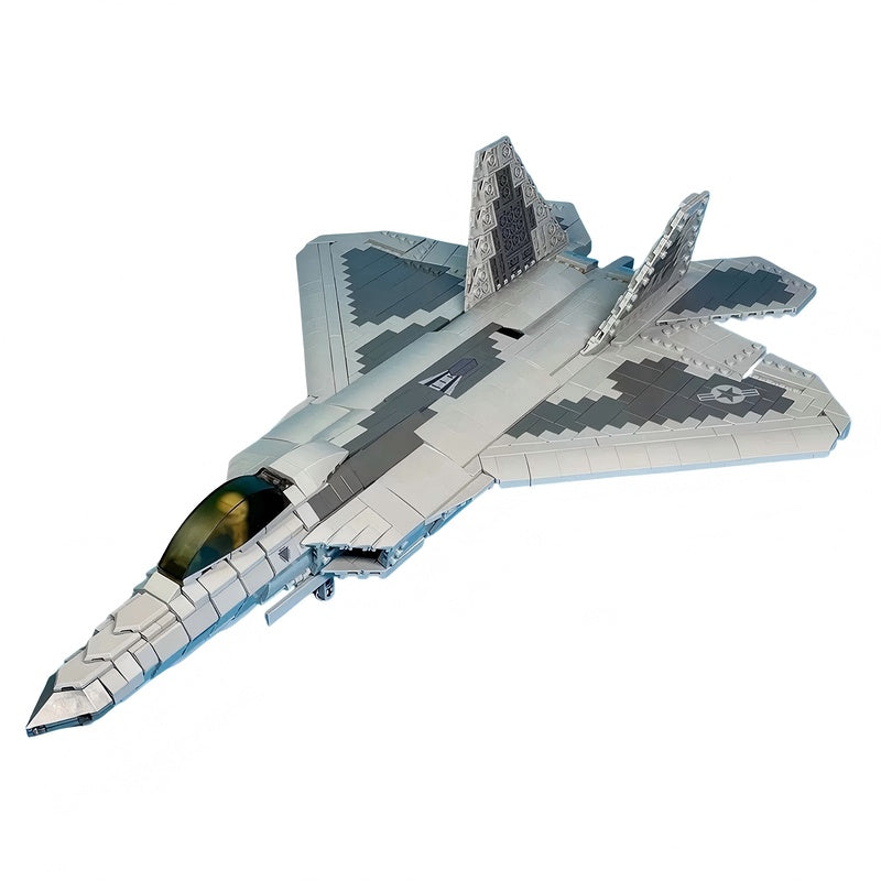 F-22 Raptor MOC Building Kit | 1:35 Scale Stealth Fighter Model - 2
