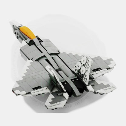 F-22 Raptor Stealth Fighter Building Kit | 1:70 Scale LEGO-Compatible MOC - 1