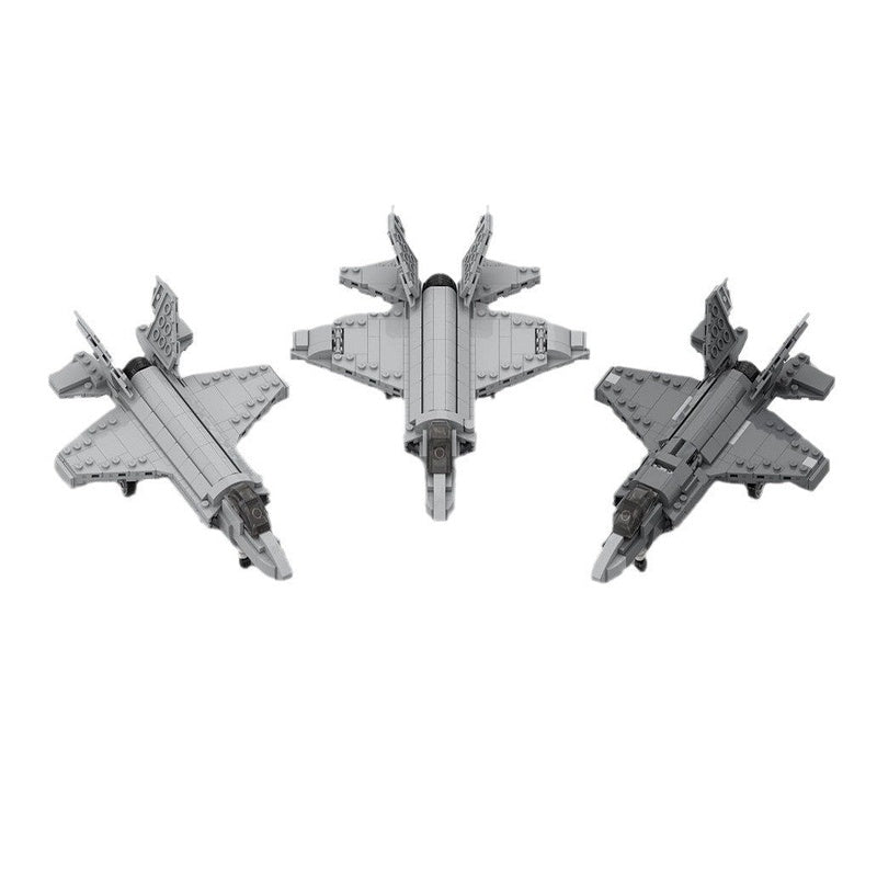 F-35 Fighter Jet Trio MOC Building Kit - Multi-Variant Advanced Aviation Set - 2