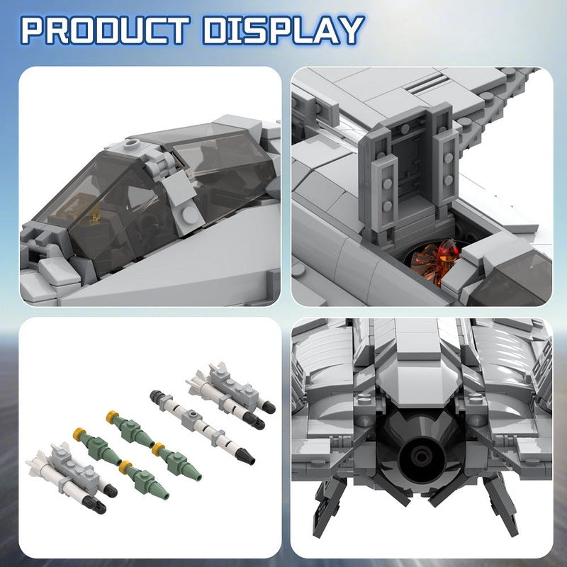 F-35B Stealth Fighter MOC Building Kit | 1:35 Scale Military Jet Model - 4