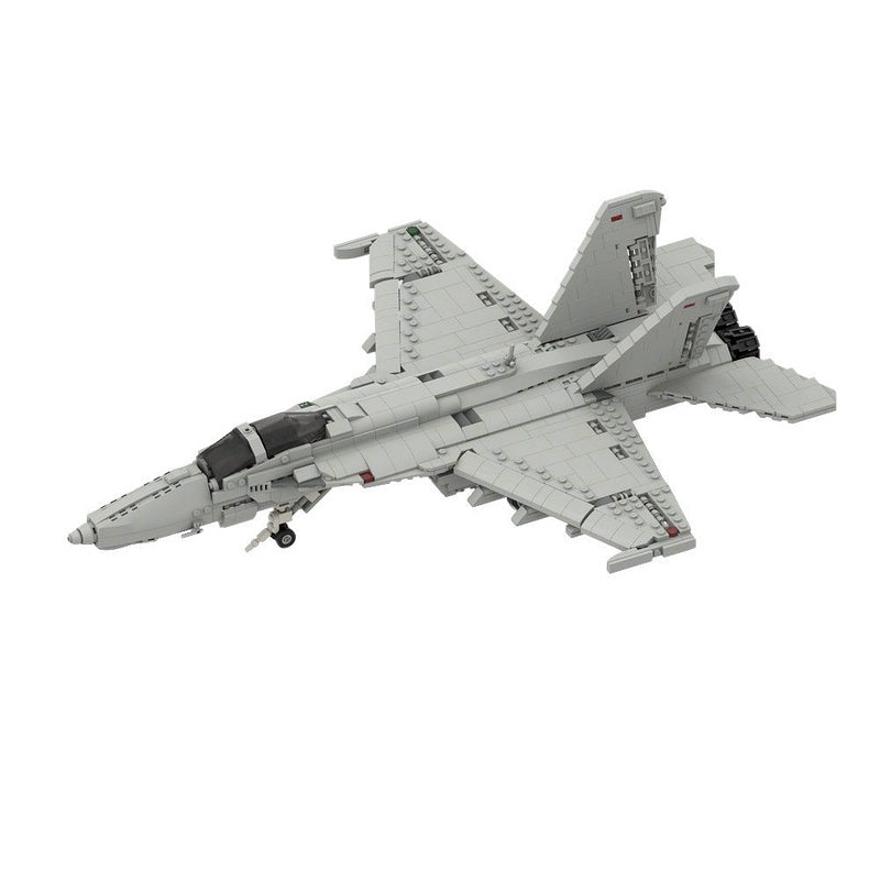 F/A-18E/F Super Hornet Style MOC Fighter Jet Building Kit - 1