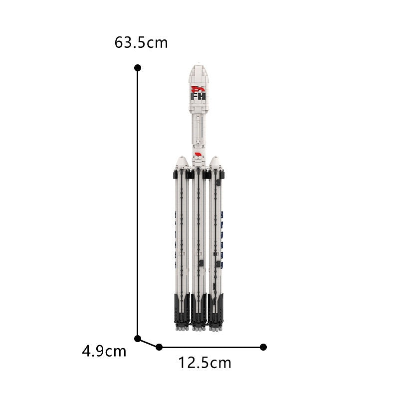 Falcon 9 Rocket MOC Building Kit | 1:110 Scale Launch Vehicle - 9