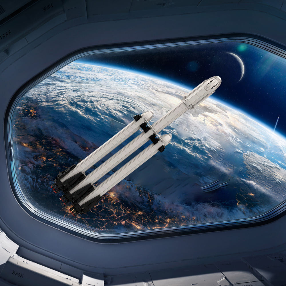 Falcon Heavy Building Kit | Saturn V Scale | LEGO-Compatible MOC - 2