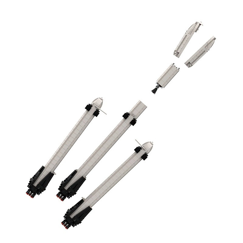 Falcon Heavy Rocket MOC Building Kit | Spacecraft Display Model - 4