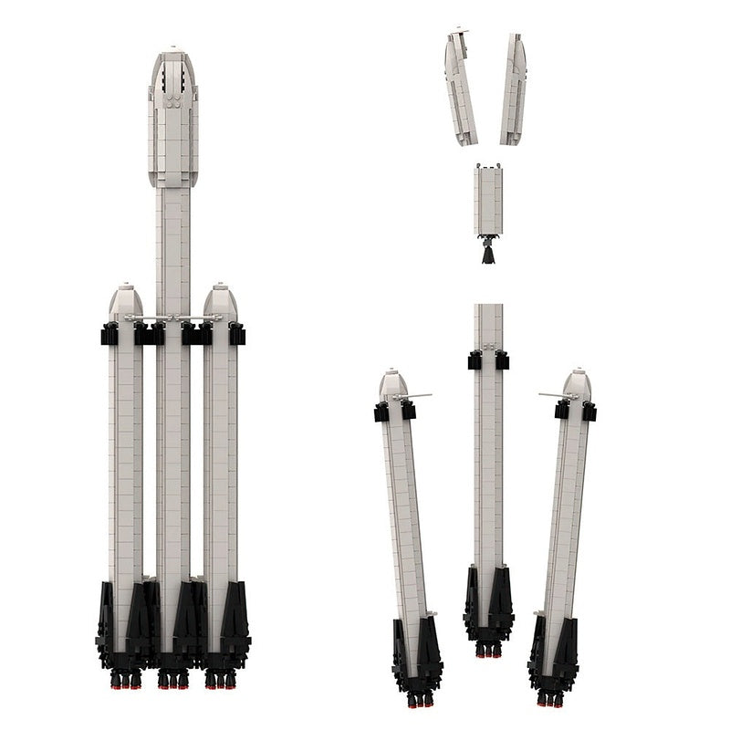 Falcon Heavy Style MOC Rocket Building Kit | Space Exploration Model - 5