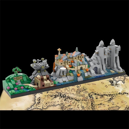 Fantasy Adventure Skyline MOC Building Kit | Scenic Architecture Model - 1