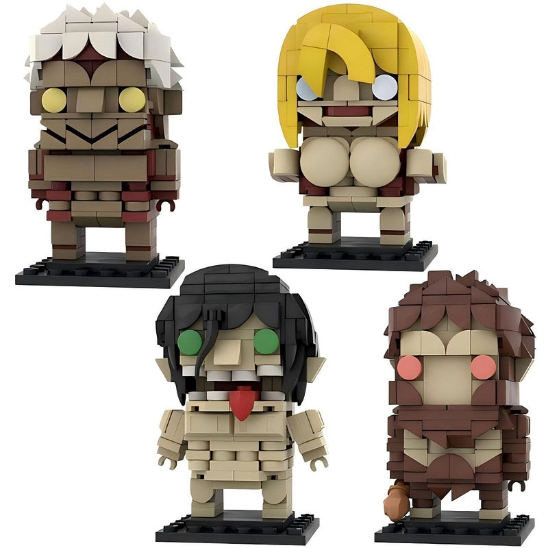 Fantasy Giant Titan Battle BrickHeadz Building Kit | LEGO-Compatible MOC - 1