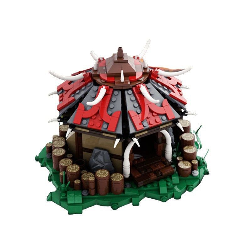 Fantasy Orc Barracks Building Kit | LEGO-Compatible MOC - 1