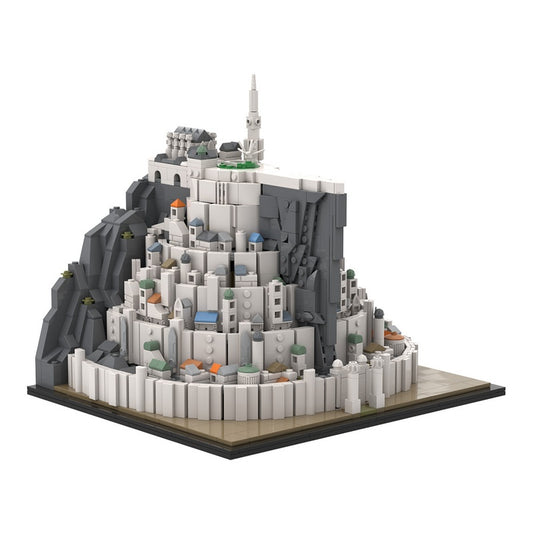 Fantasy White Citadel Mountain Fortress Building Kit | LEGO-Compatible MOC - 2