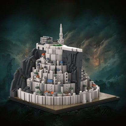 Fantasy White Citadel Mountain Fortress MOC Building Kit - 4